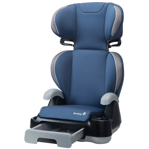 Safety 1st Store n Go Sport Booster Car Seat Dusted Indigo Lightweight Storage Drawer 2-in-1 High Back Backless