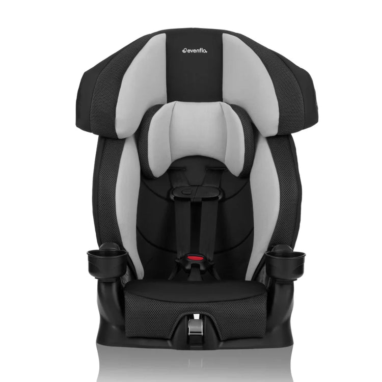 Evenflo Chase Plus 2-in-1 Harnessed Booster Car Seat Huron Black Lightweight 5-Point Harness High Back