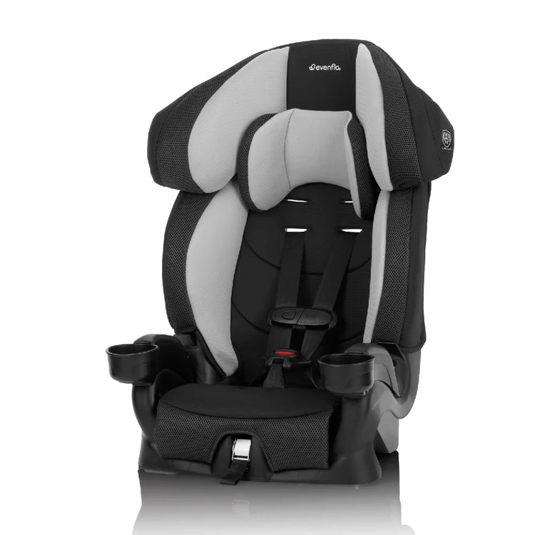 Evenflo Chase Plus 2-in-1 Harnessed Booster Car Seat Huron Black Lightweight 5-Point Harness High Back