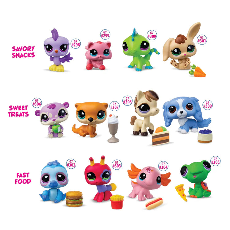 Littlest Pet Shop Foodie Treat Surprise 4-Pack Bobble Head Pets Series 4