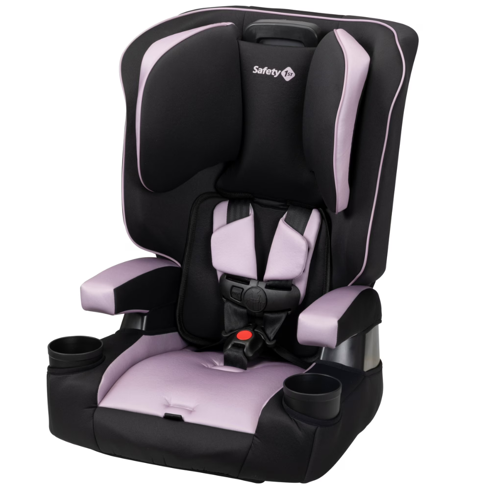 Safety 1st Comfort Ride 3-in-1 Booster Car Seat Lilac Shade II Slim Fit Lightweight Adjustable 5-Point Harness