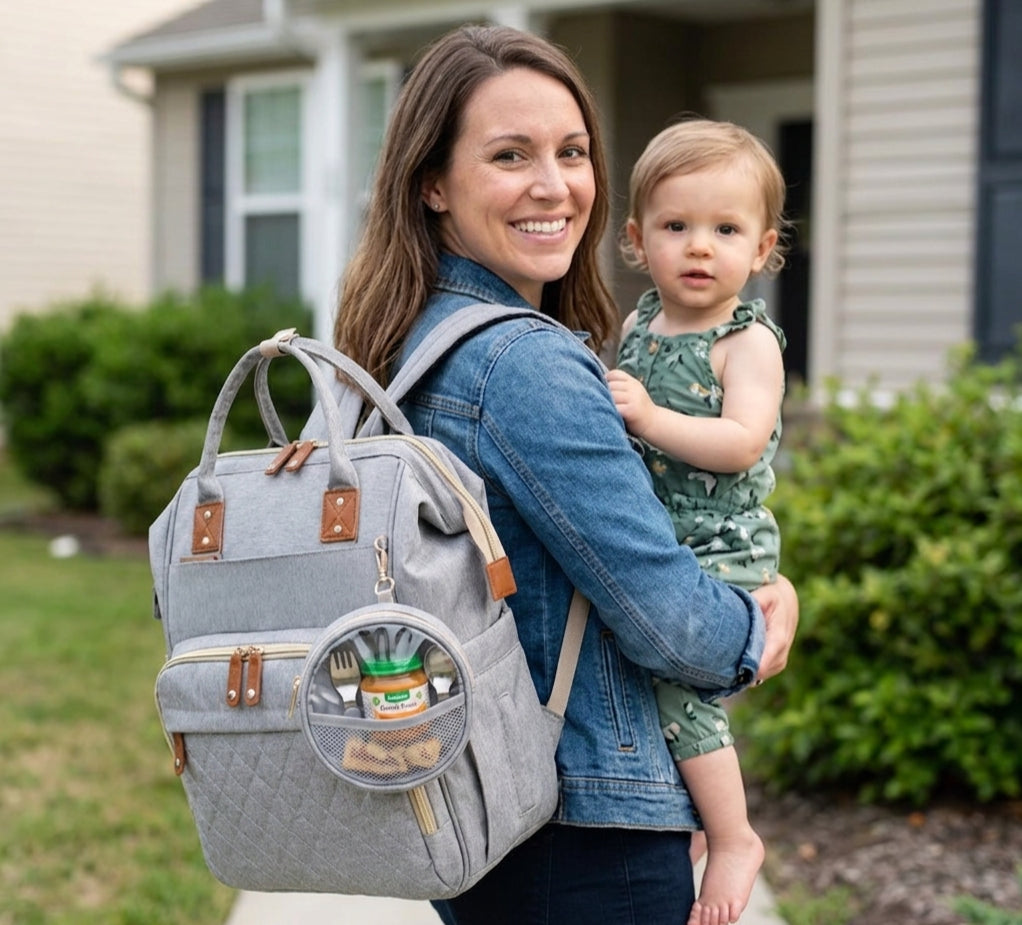 3-in-1 Travel Diaper Backpack with Foldable Baby Bed – Perfect for On-the-Go Parents