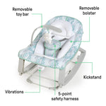 Ingenuity Keep Cozy 3-in-1 Vibrating Infant Toddler Baby Bouncer Rocker Gray Stationary Seat
