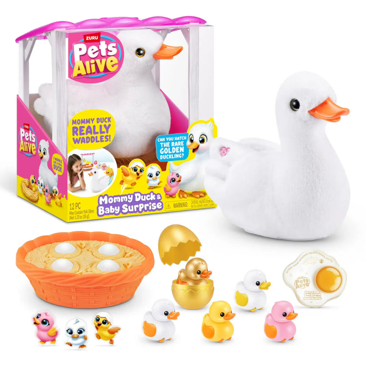 Pets Alive Mommy Duck & Baby Surprise Interactive Waddle & Hatch Toy by ZURU